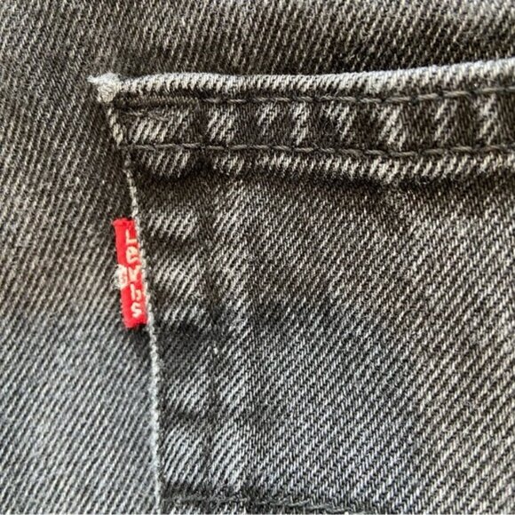 Levis men black jeans straight leg loose fit in 100% cotton denim size 31 - Picture 4 of 9